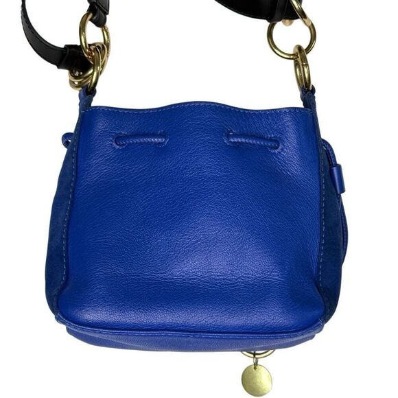 See by Chloé Mini Blue Suede Leather Crossbody Bag - Picture 10 of 16